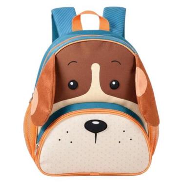 Imagem de Mochila Infantil Costas Animais Zoo Clio Pets, Azul, Laranja, UN