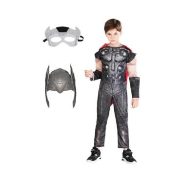 Imagem de Fantasia Infantil Thor Com Músculos E Machado Iluminado Para Halloween