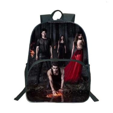 Imagem de Mochila escolar Vampires Diaries B para crianças - 30x16x40cm - yiweis