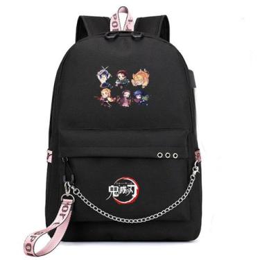 Imagem de Mochila escolar Demons Slayers Anime Schoolbag para crianças - yiweisa