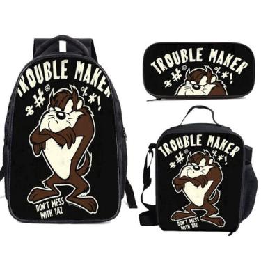 Imagem de Conjunto de mochilas escolares Trouble Maker de 3 peças para crianças 