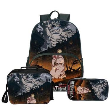 Imagem de Conjunto de mochilas Attacks Titans Satchel Anime 3D Printing Kids - y