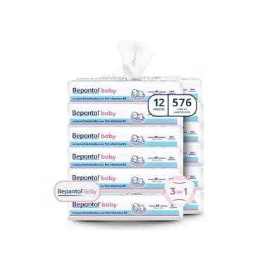 Imagem de Bepantol Baby Lenço Umedecido para Bebê, Hipoalergênico, Kit 12 Pacotes, 576 Unidades