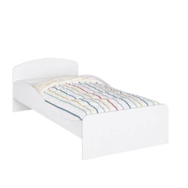 Imagem de Cama Solteiro Moveis Peroba Lua Montessori 100% MDF -, Branco