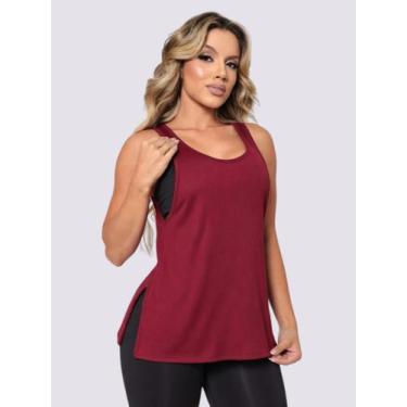 Imagem de Regata Feminina Dry Fit Regatão Tapa Bumbum Academia Fitness Treino Es