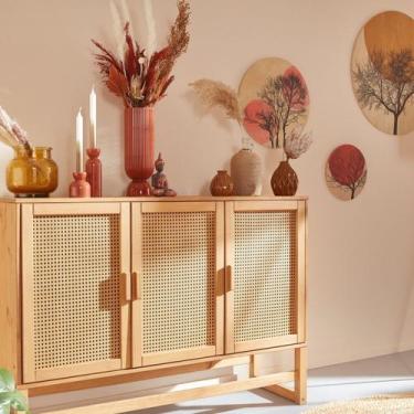 Imagem de Aparador Buffet de Madeira com 3 Portas com Palhinha / Coleção Acapulc