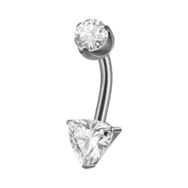 Imagem de Piercing De Umbigo Em Titânio Com Zircônia 16G, Joia Corporal Com Zirc