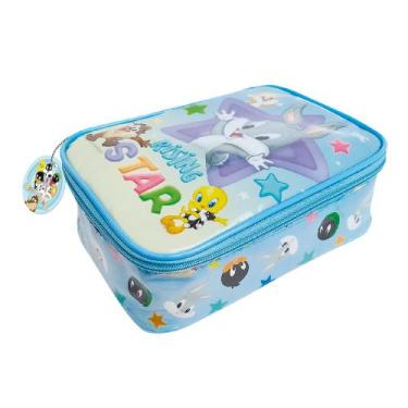 Imagem de Estojo Baú Box Em Pvc Cristal Looney Tunes Infantil Dac