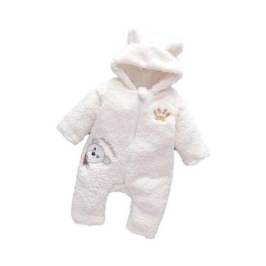 Imagem de Macacão De Algodão Grosso Para Bebê Menino E Menina, Manga Longa Com C