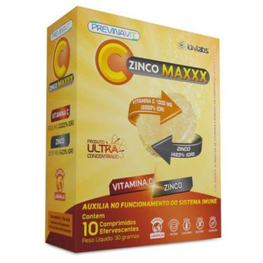 Imagem de Vitamina C 1G+Zinco c/10 CPR Efervescente ZincoMAXX IDN LABS