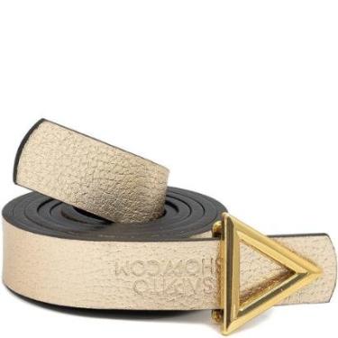 Imagem de Cinto Estreito em Couro Fivela Triângulo Sapato Show 960-Feminino