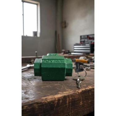 Imagem de Cadeado Aço Porta Enrolar Chave Tetra Verde Segurança - Congratulation