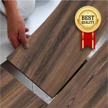 Imagem de KIT 10 Placas de Piso Vinílico Auto Colante Adesivo Madeira Anti-derra