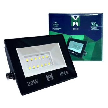 Imagem de Refletor LED Alumínio 20W Slim IP66 Bivolt  Iluminação Branca Fria 650