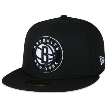 Imagem de BONE 59FIFTY ABA RETA NBA BROOKLYN NETS ABA RETA FITTED PRETO NEW ERA-Masculino