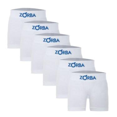 Imagem de 6 Cuecas Infantil Zorba 678, Branco, M