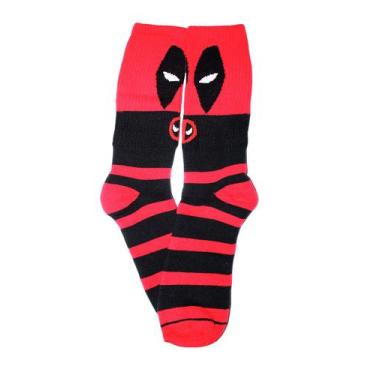 Imagem de Meia Deadpool Masculina Divertida Cano Alto Personagens - GAC VARIEDAD