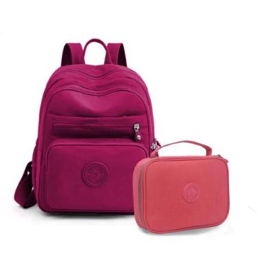 Imagem de Kit Mochila Juvenil Faculdade e Estojo Escolar Box Jumbo - Depbag, Ros