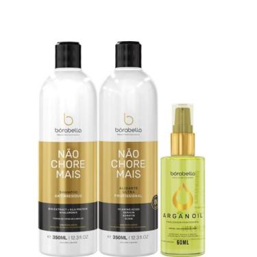 Imagem de Progressiva Borabella Não Chore 2x350ml + Óleo Argan 60ml