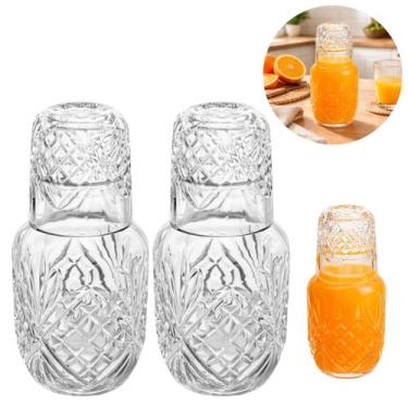 Imagem de 2 Moringas com Copo Tampa Transparente Premium 500ml - Freecom