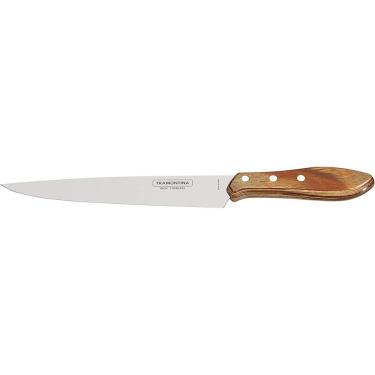 Imagem de Faca para Carne 21190148 para Cortar Alimentos com Cabo de Madeira Uso em Cozinha Marro...