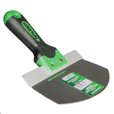 Imagem de Espátula Inox Redonda para Balde 6" com Lâmina Curva para Remover Massa e Tinta de Bald...