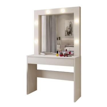 Imagem de Penteadeira Camarim Requinte 1 Gaveta Mavaular, Off White