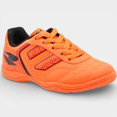 Imagem de Chuteira Infantil Futsal Dray Spedy Menino - Laranja, 36