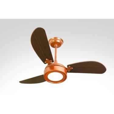 Imagem de Ventilador de Teto New Light Led Cobre 3 Pás de MDF Tb 110V+Controle -