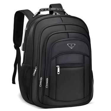 Imagem de Mochila Executiva Notebook Impermeável Reforçada Senha Antifurto Faculdade Trabalho com...
