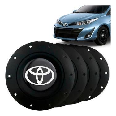 Imagem de Kit 4 Carlota Centro Roda Ferro Jogo Calotas Toyota Corolla Aro 13 14 