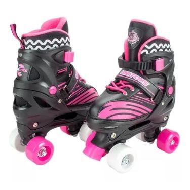Imagem de Patins Unitoys Infantil Quad Explorador das Estrelas Rosa com Kit de Proteção 30-33 (P)