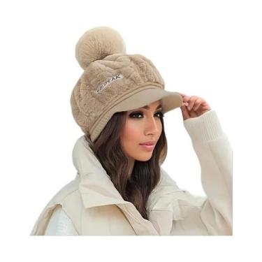 Imagem de Boina Feminina De Inverno Em Pelúcia: Elegante, Macia E Texturizada  A