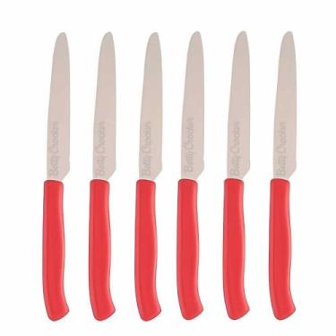 Imagem de Conjunto 6 Facas de Mesa Cozinha Serrilhadas Betty Crocker