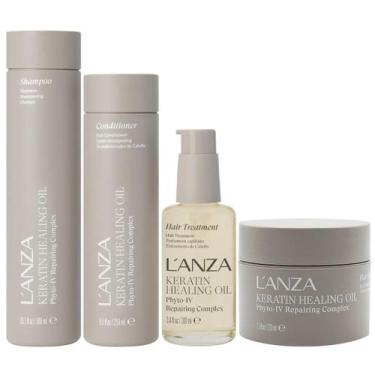 Imagem de Kit Keratin Shampoo, Cond. Lustrous, Oil Hair e Masque Lanza