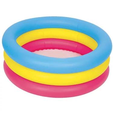 Imagem de Piscina infantil Inflável Bebê Redonda Colorida 66 Litros - Zippytoys