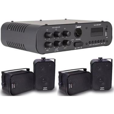 Imagem de Amplificador NCA SA100BT + 2 Pares Caixa SP400 Preta