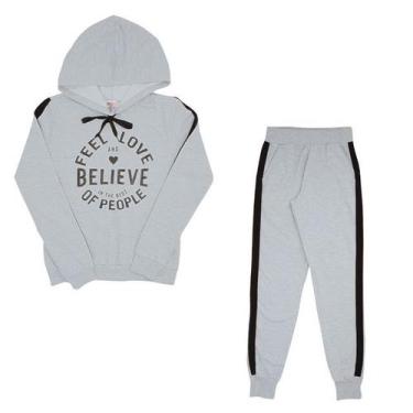 Imagem de Conjunto Moletom Juvenil Menina Pulla Bulla Ref. 45529, Cinza, 14