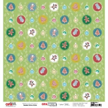 Imagem de Papel Scrapbook Opadecor Estampa Natal 1 30,5x30,5 2803 Opa