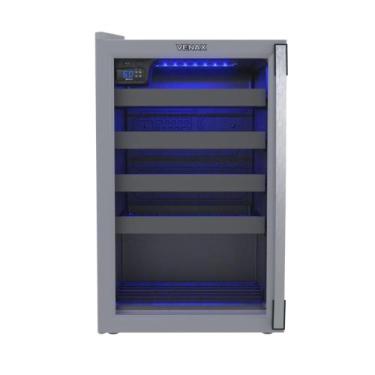 Imagem de Adega de Vinhos Venax 24 Garrafas Piubella Cinza Porta Invertida, 220V
