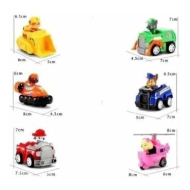 Imagem de Kit 6 Carrinhos Patrulha Canina 1060 - Não Especificado