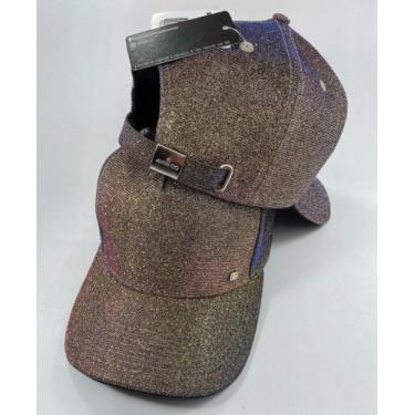 Imagem de Boné trucker aba curva fitão Glitter/ brilhoso - Anthco, Dourado
