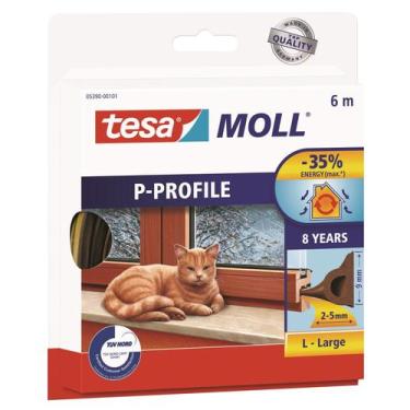 Imagem de Fita para Vedação de Portas/Janelas 9mmX6m Altura 5mm Marrom Tesa Moll