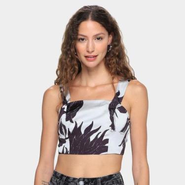 Imagem de Top Morena Rosa com Amarração Feminino, Off white, Preto, M