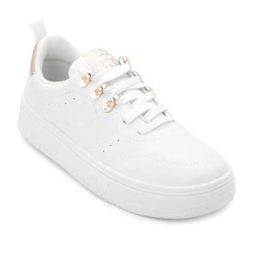 Imagem de Tênis Feminino Flatform Plataforma Ramarim Conforto 2588206 Branco, 38
