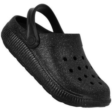 Imagem de Sandalia Babuche Infantil Molekinha 2591.200 Meninas, Preto, 31 /32