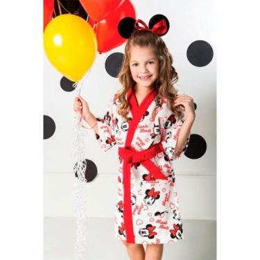 Imagem de Roupão Infantil Felpudo Quimono Mickey Lepper M