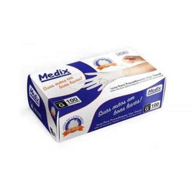 Imagem de Luva Latex Com Talco M Industrial C/100 Und Medix