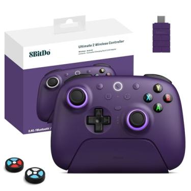 Imagem de 8Bitdo Ultimate 2 Wireless 2.4G Controller (TMR Joystick Update), Star-Ring RGB Lights,...