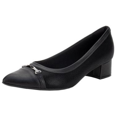 Imagem de Scarpin feminino salto grosso piccadilly 739099, Preto, 37